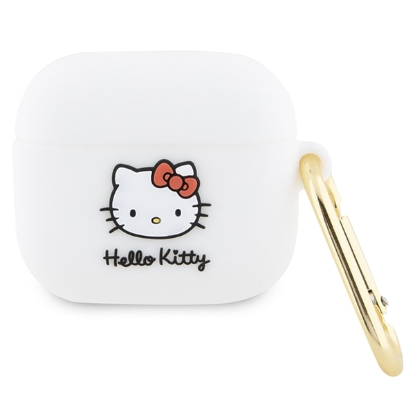 Hello Kitty Silikon 3D Kitty Head fodral för AirPods 3 - vit
