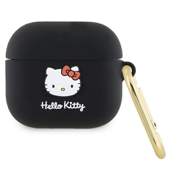 Hello Kitty Silikon 3D Kitty Head fodral för AirPods 3 - svart