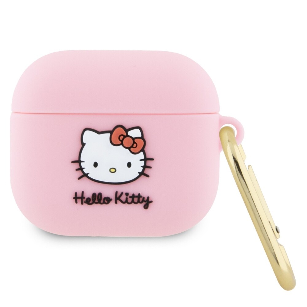 Hello Kitty Silikon 3D Kitty Head fodral för AirPods 3 - rosa