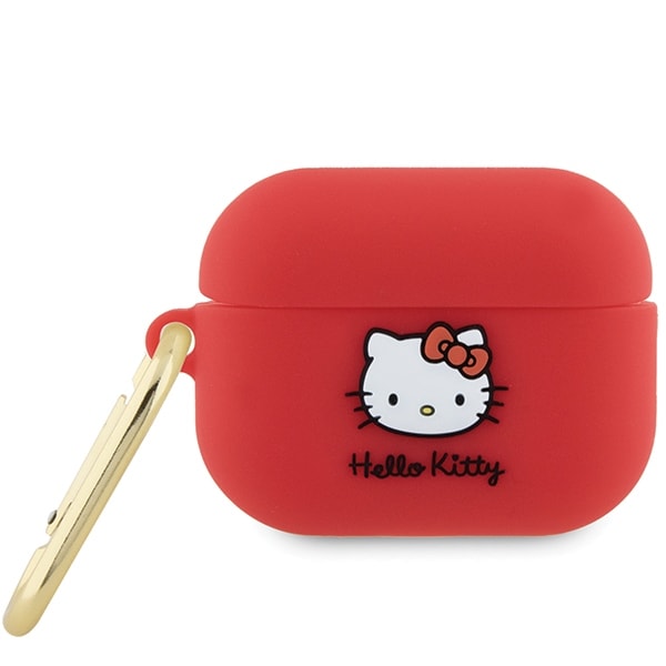 Hello Kitty Silikon 3D Kitty Head fodral för AirPods Pro 2 (2022/2023) - fuchsia