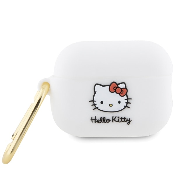 Hello Kitty Silikon 3D Kitty Head fodral för AirPods Pro 2 (2022/2023) - vit