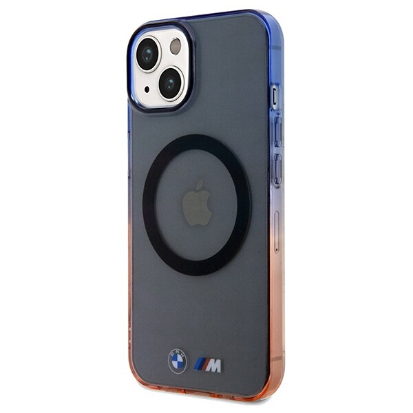BMW Gradient Bumper MagSafe-etui til iPhone 15 Plus / 14 Plus - Gråt