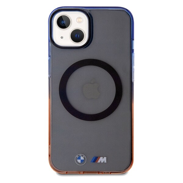 BMW Gradient Bumper MagSafe-etui til iPhone 15 Plus / 14 Plus - Gråt