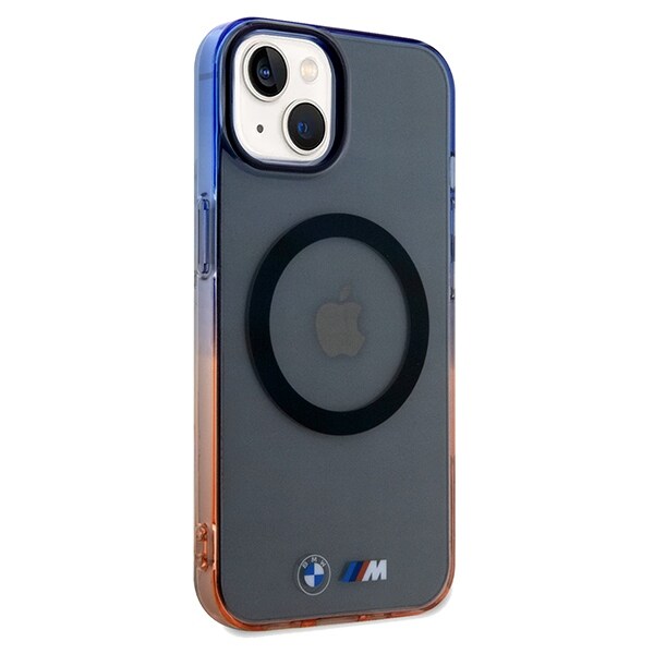 BMW Gradient Bumper MagSafe-etui til iPhone 15 Plus / 14 Plus - Gråt