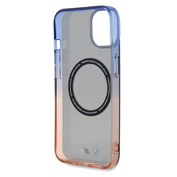 BMW Gradient Bumper MagSafe-etui til iPhone 15 Plus / 14 Plus - Gråt