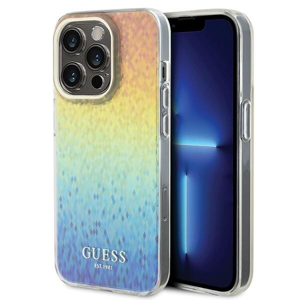 Guess IML Faceted Mirror Disco Iridescent fodral för iPhone 14 Pro Max - flerfärgat