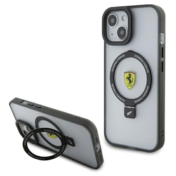 Ferrari Ring Stand 2023 Collection MagSafe-fodral för iPhone 15 Plus / 14 Plus - Transparent