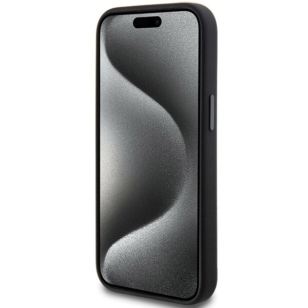 AMG Silicone Large Rhombuses Pattern MagSafe Case til iPhone 15 Plus / 14 Plus - Sort