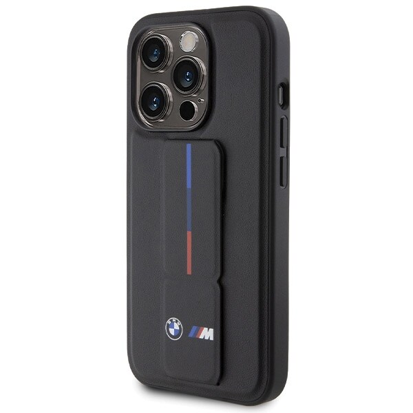 BMW Grip Hot Stamp-etui til iPhone 15 Pro - sort