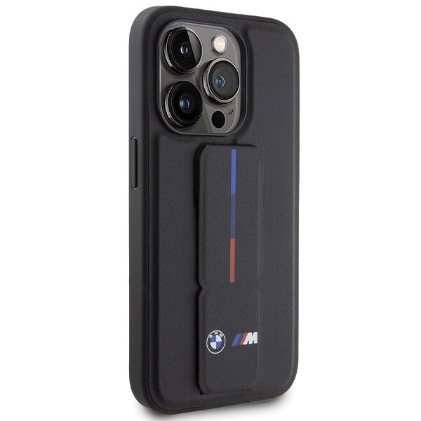 BMW Grip Hot Stamp-etui til iPhone 15 Pro - sort