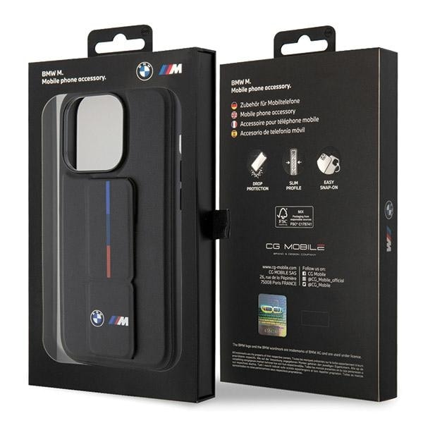 BMW Grip Hot Stamp-etui til iPhone 15 Pro - sort