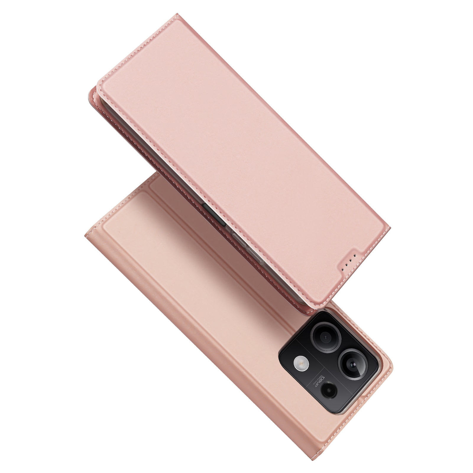 Dux Ducis Skin Pro-fodral med klaff och kortplats för Xiaomi Redmi Note 13 5G - rosa
