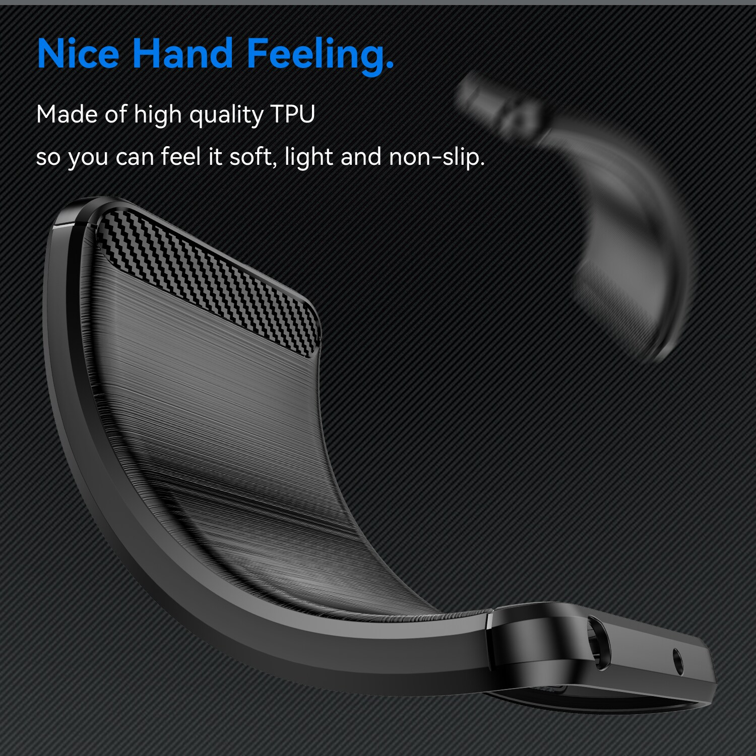 Carbon-etui til Xiaomi Redmi Note 13 Pro - sort