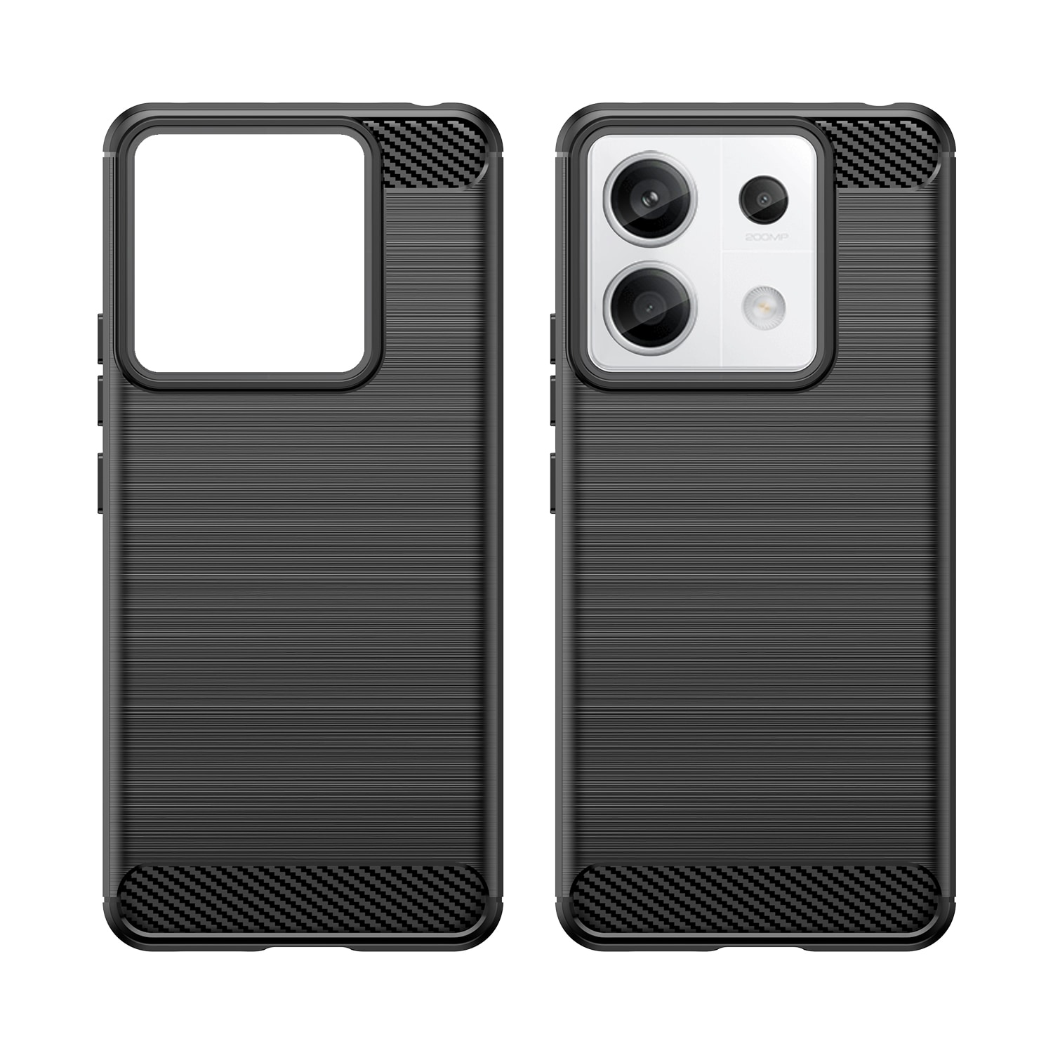 Carbon-etui til Xiaomi Redmi Note 13 Pro - sort