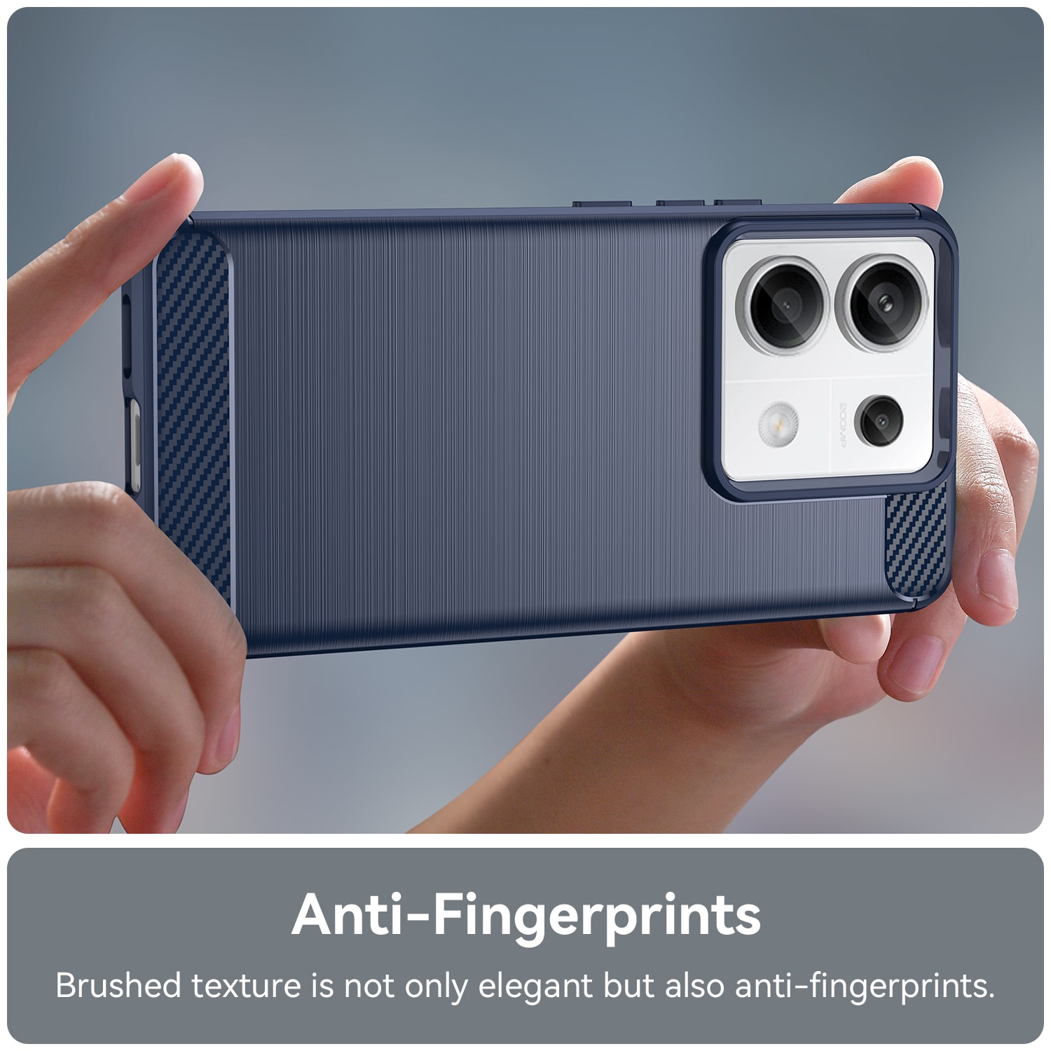 Carbon-etui til Xiaomi Redmi Note 13 Pro - blå