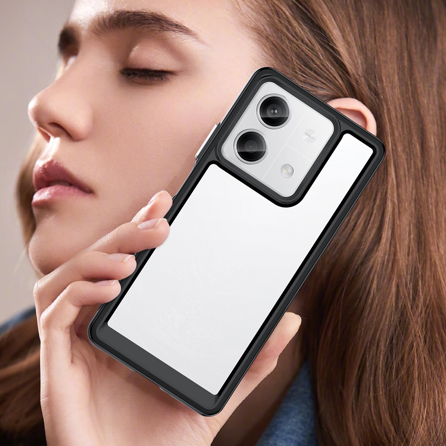 Outer Space-etui med geleramme til Xiaomi Redmi Note 13 Pro - sort