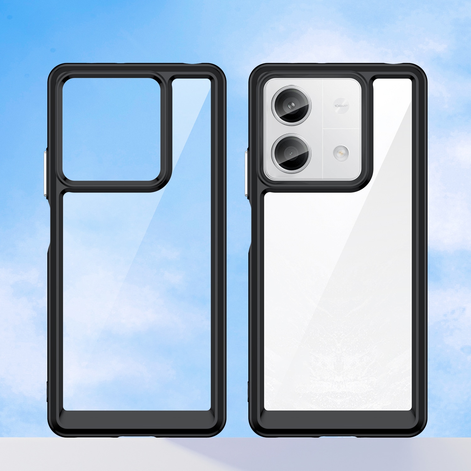 Outer Space-etui med geleramme til Xiaomi Redmi Note 13 Pro - sort