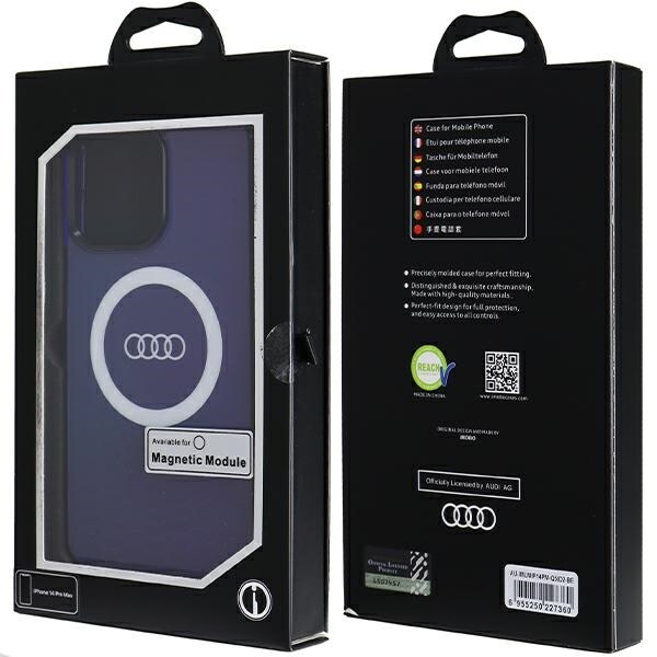 Audi IML Big Logo MagSafe-etui til iPhone 14 Pro Max - blå
