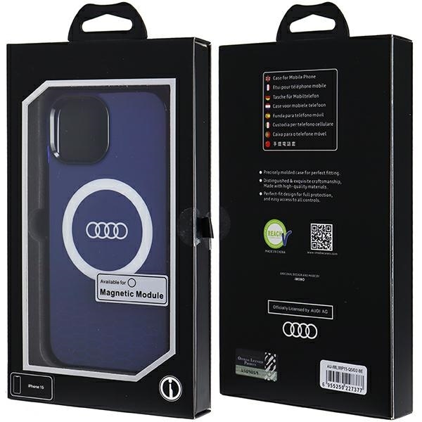 Audi IML Big Logo MagSafe-etui til iPhone 15 / 14 / 13 - blå
