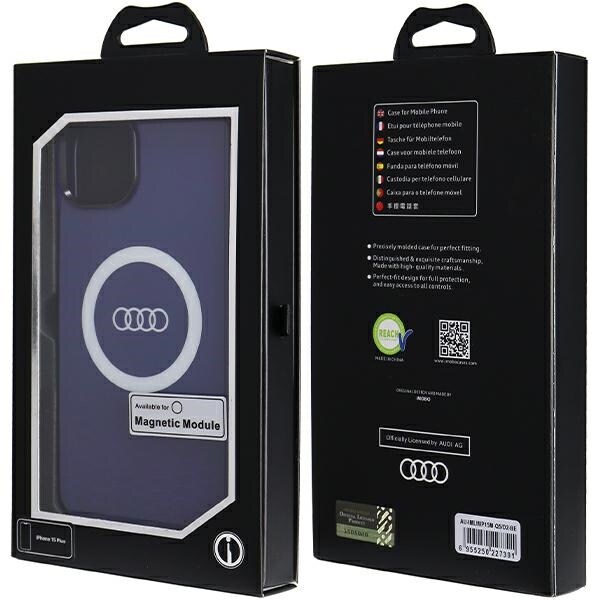 Audi IML Big Logo MagSafe-etui til iPhone 15 Plus / 14 Plus - blå