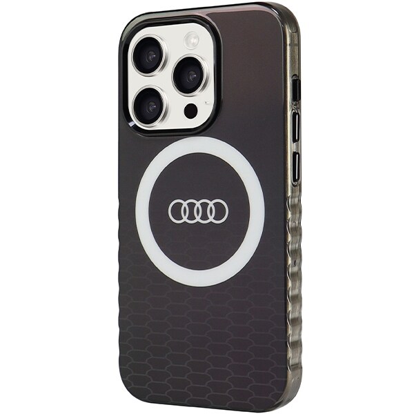 Audi IML Big Logo MagSafe-etui til iPhone 15 Pro - sort