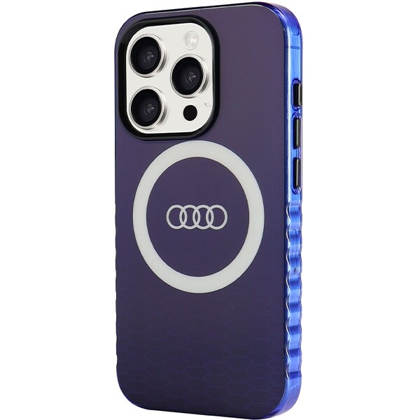 Audi IML Big Logo MagSafe-fodral för iPhone 15 Pro - blå