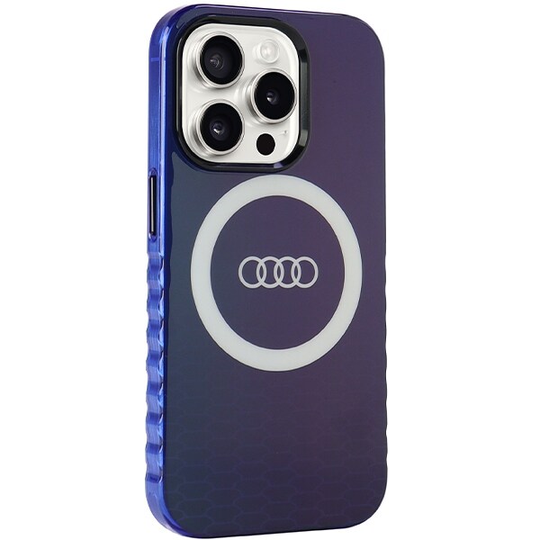 Audi IML Big Logo MagSafe-fodral för iPhone 15 Pro - blå