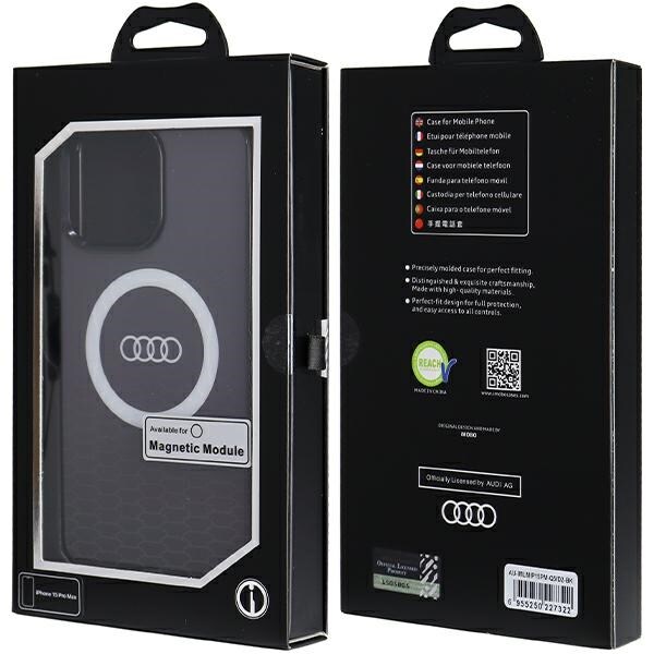 Audi IML Big Logo MagSafe-fodral för iPhone 15 Pro Max - svart
