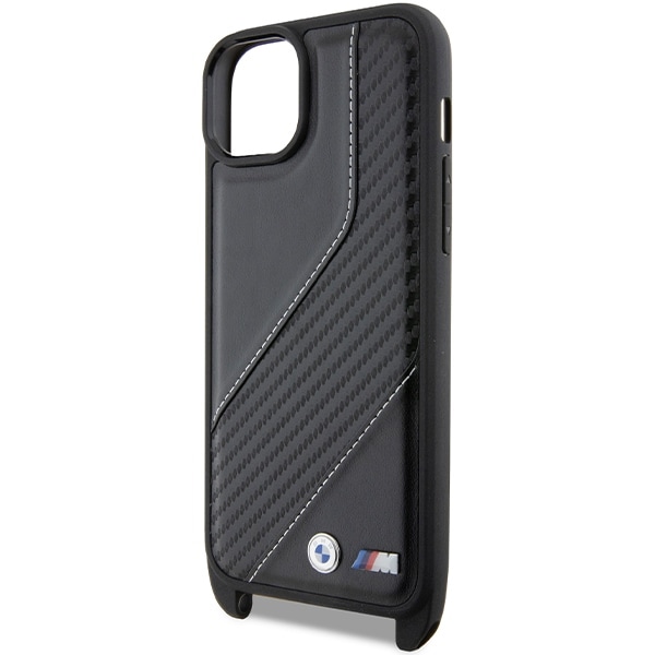 BMW M Edition Carbon Stripe & Strap-fodral till iPhone 15 / 14 / 13 - svart