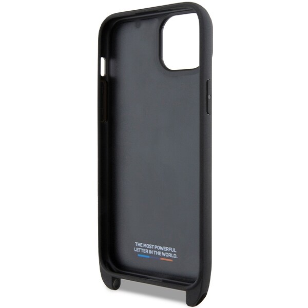 BMW M Edition Carbon Stripe & Strap-fodral till iPhone 15 / 14 / 13 - svart