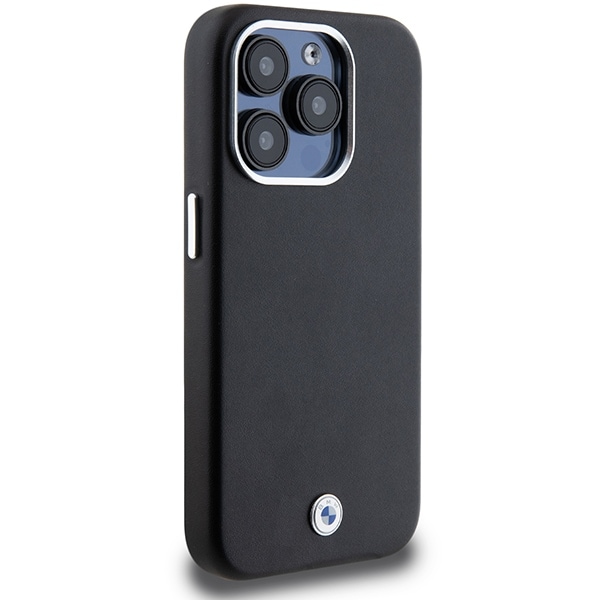 BMW Signature Wrapped Metal MagSafe-fodral för iPhone 15 Pro - svart