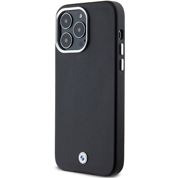 BMW Signature Wrapped Metal MagSafe-etui til iPhone 15 Pro Max - sort