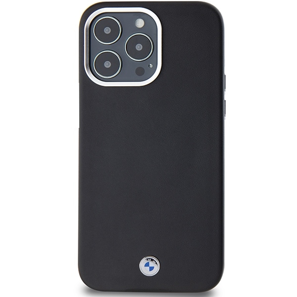 BMW Signature Wrapped Metal MagSafe-etui til iPhone 15 Pro Max - sort