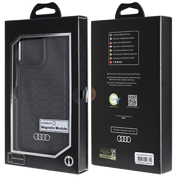 Audi syntetisk læderetui med MagSafe til iPhone 13 Pro Max - sort