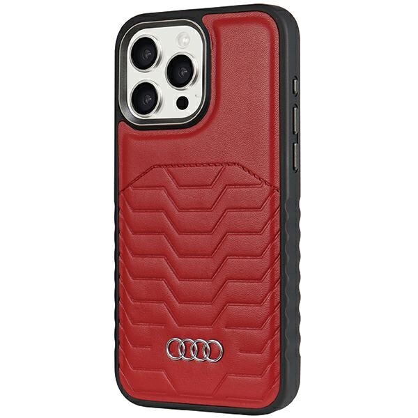 Audi syntetisk læderetui med MagSafe til iPhone 14 Pro - rød
