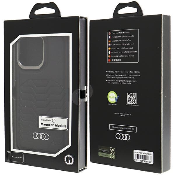 Audi Syntetiskt läderfodral med MagSafe för iPhone 14 Pro Max - svart