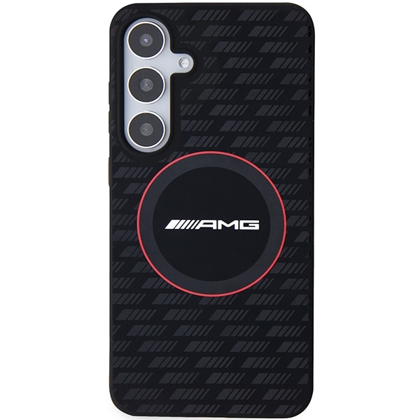 AMG Silicone Carbon Pattern MagSafe-etui til Samsung Galaxy S24 - sort