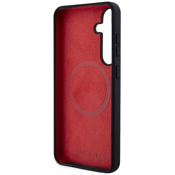 AMG Silicone Carbon Pattern MagSafe-etui til Samsung Galaxy S24 - sort