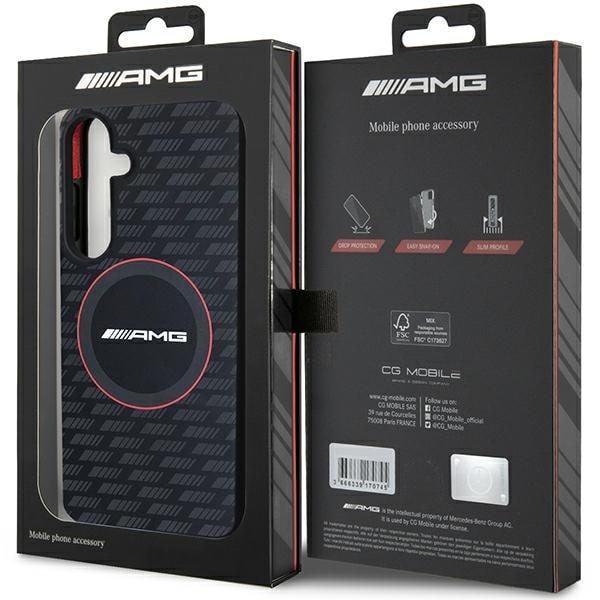 AMG Silicone Carbon Pattern MagSafe-etui til Samsung Galaxy S24 - sort