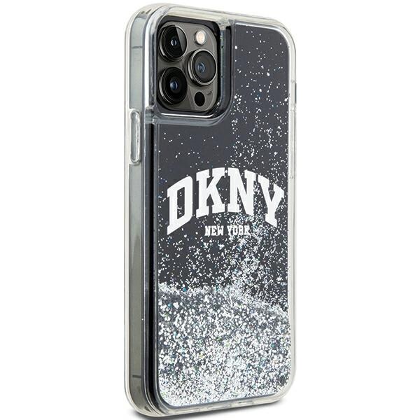 DKNY Liquid Glitter Big Logo iPhone 12 Pro/12-etui - Sort