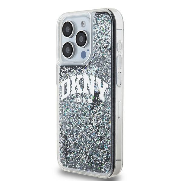 DKNY Liquid Glitter Big Logo iPhone 13 Pro / 13 Etui - Sort