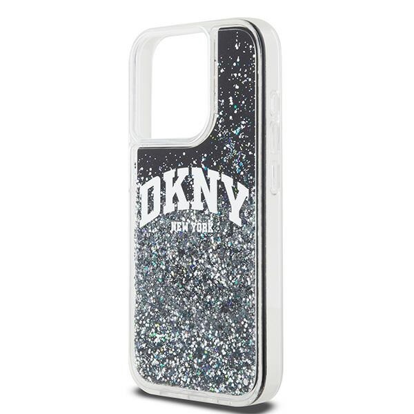 DKNY Liquid Glitter Big Logo iPhone 13 Pro / 13 Etui - Sort