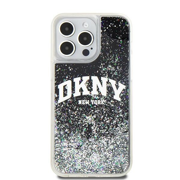DKNY Liquid Glitter Big Logo iPhone 13 Pro Max-etui - Sort