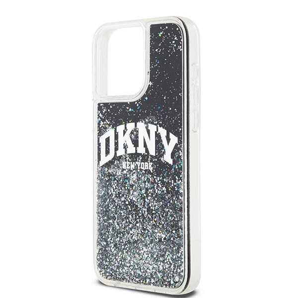 DKNY Liquid Glitter Big Logo iPhone 13 Pro Max-etui - Sort