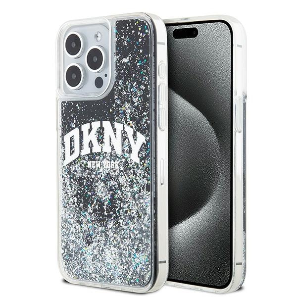 DKNY Liquid Glitter Big Logo iPhone 14 Pro Max Fodral - Svart