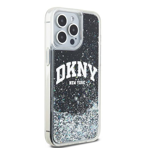 DKNY Liquid Glitter Big Logo iPhone 14 Pro Max-etui - Sort