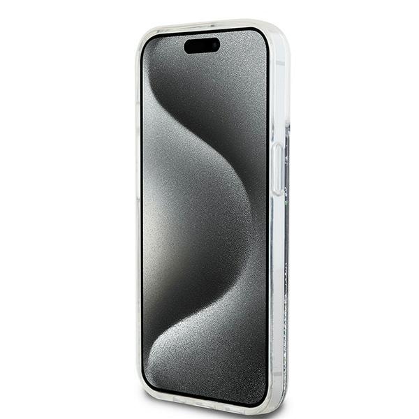 DKNY Liquid Glitter Big Logo iPhone 15 Plus / 14 Plus-etui - Sort