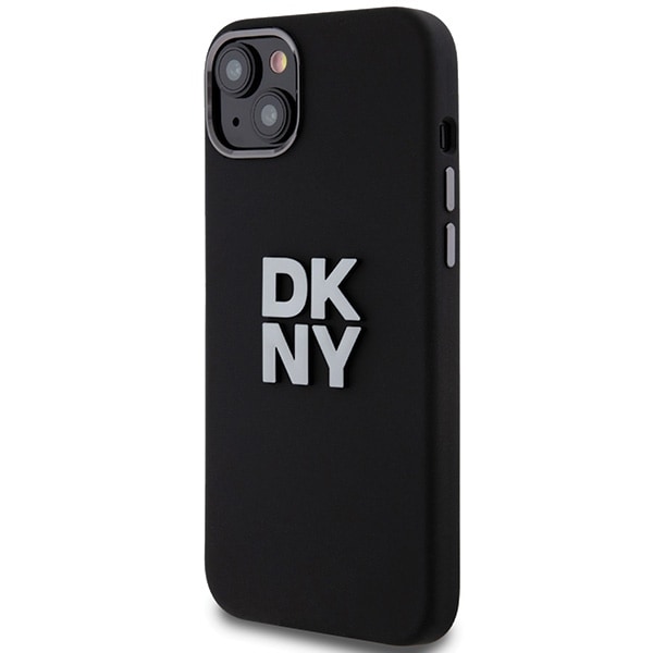 DKNY Liquid Silicone Metal Logo iPhone 15/14/13 Fodral - Svart