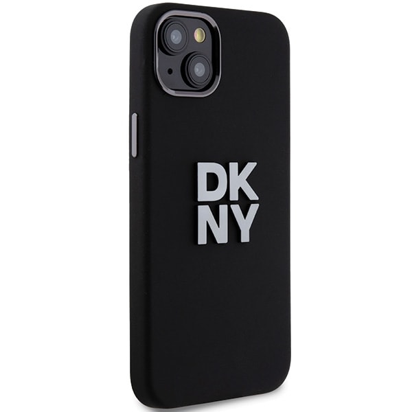 DKNY Liquid Silicone Metal Logo iPhone 15/14/13 Fodral - Svart