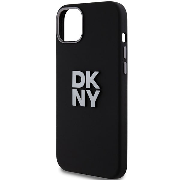 DKNY Liquid Silicone Metal Logo iPhone 15/14/13 Fodral - Svart